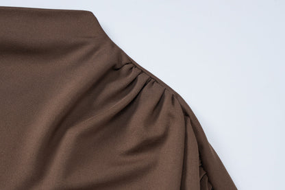 Dreamy Drape Maxi dress - Brown