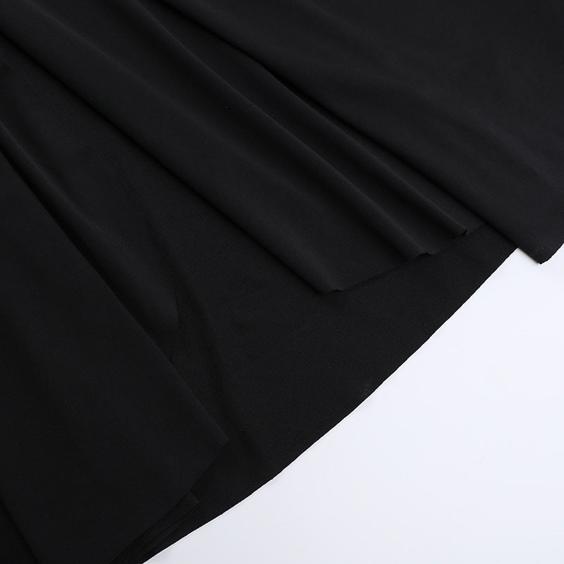 Americana Slit Dress-Black