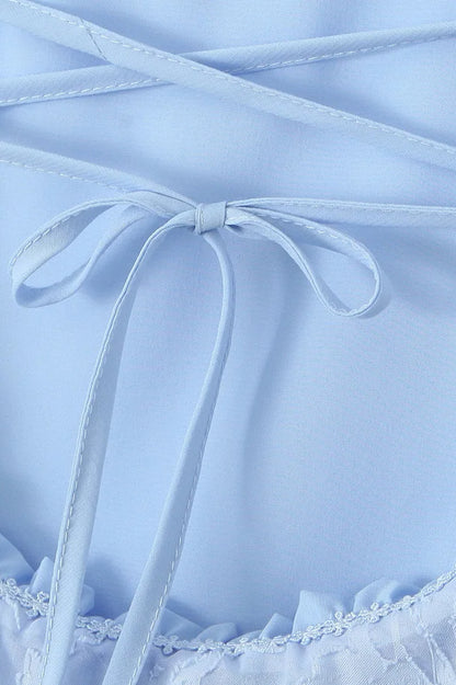 Square Neck Backless Fishtail Maxi Dress