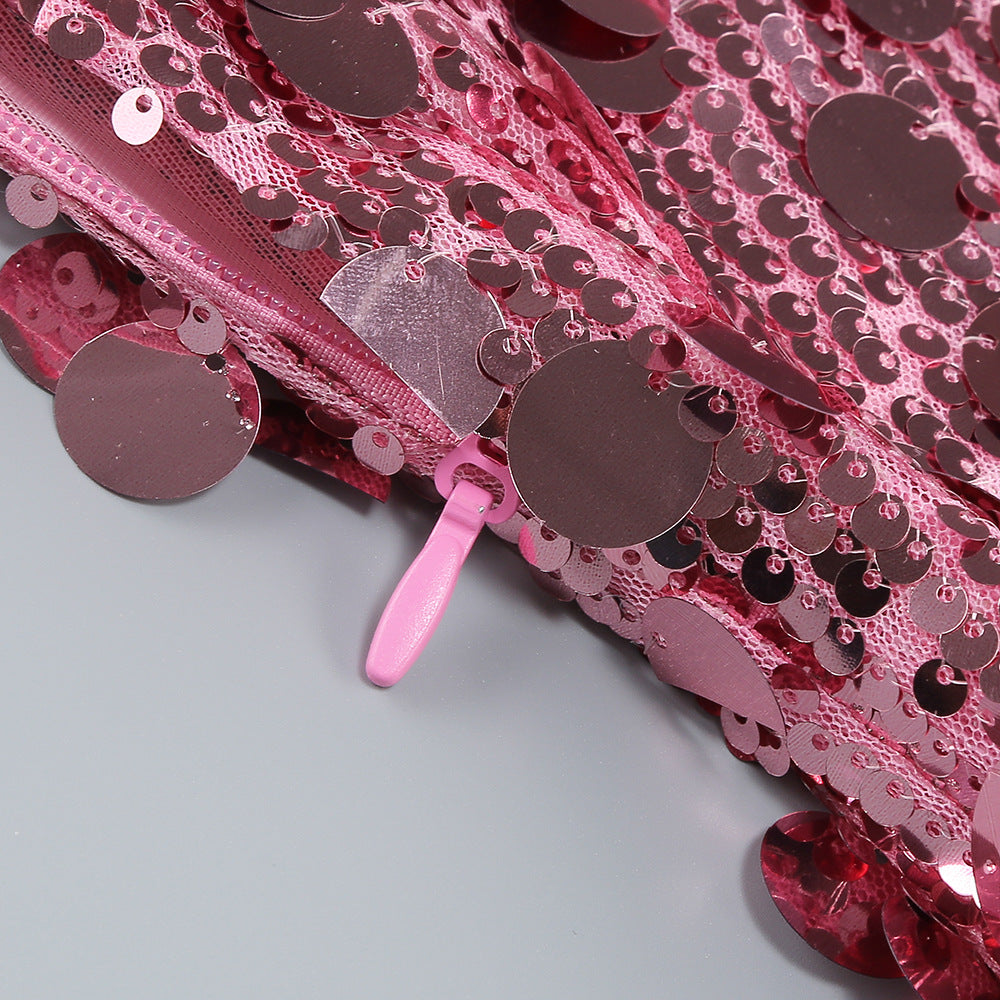 Shine On Mini Dress - Pink