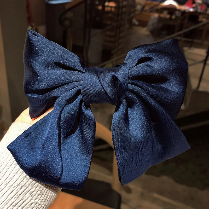 Big Red Bow Hair Accessory - Spring Korean Satin Rubber Christmas Blue / Size Fits All Accessories-L