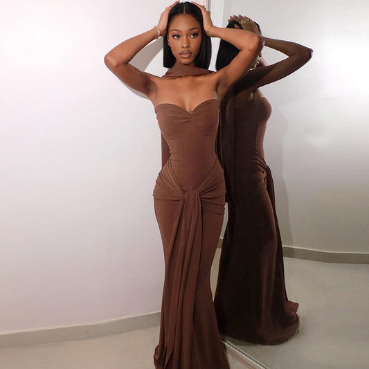Carway Maxi Dress - Brown