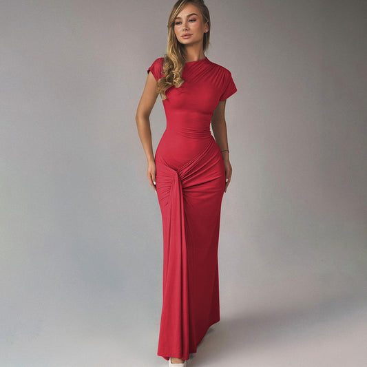 Dreamy Drape Maxi dress - Red
