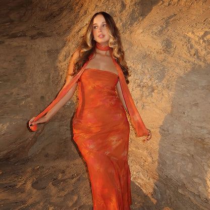 Sunshine Dreams Maxi Dress - Orange