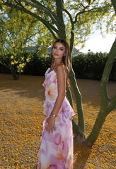 Floral Ruffle Maxi Dress