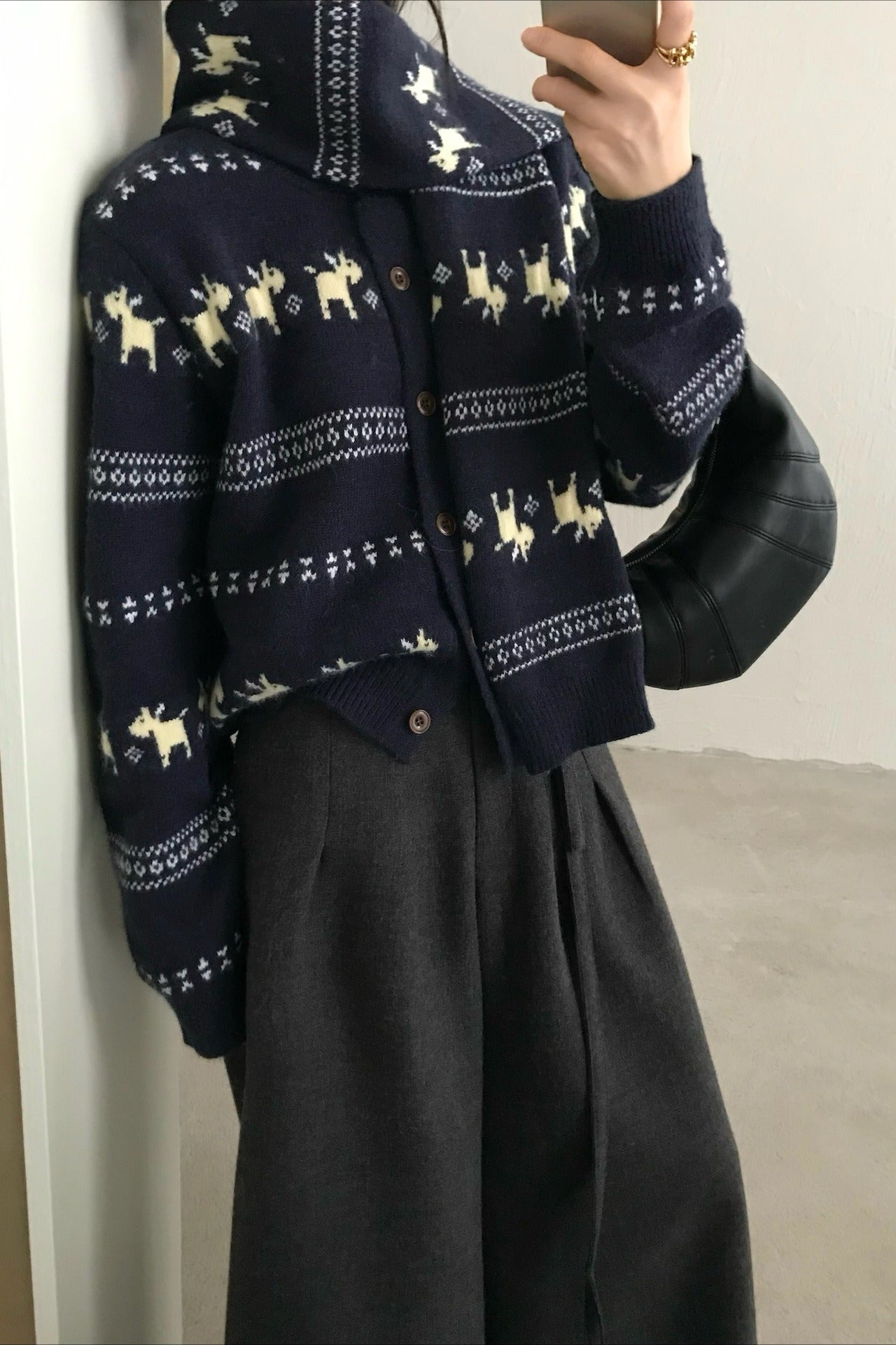 Tassel Knit Christmas Cardigan