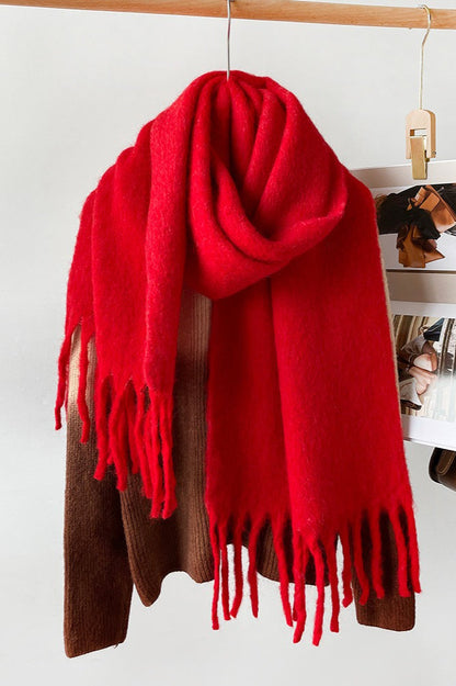 Wool Blend Blush Pink Christmas Scarf