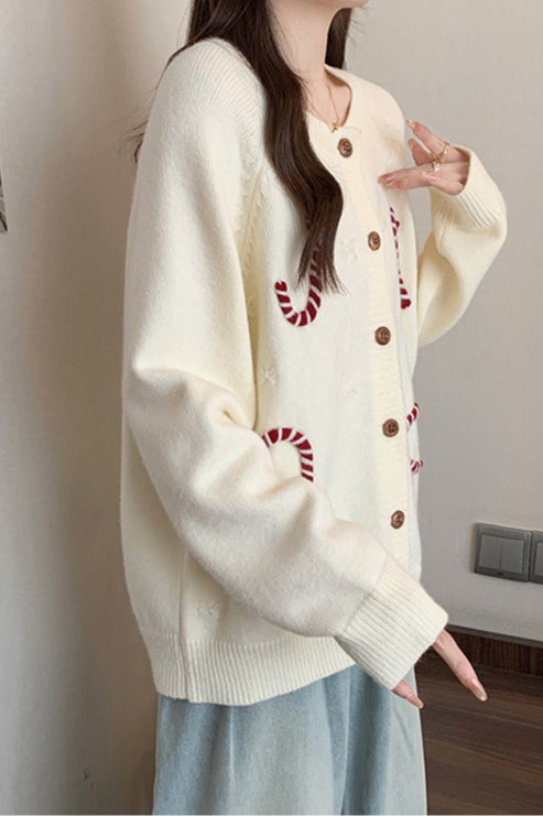 Soft Crochet Knit Christmas Cardigan