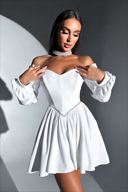 Boned Bustier Slim Waist Sexy Party Velvet Dress