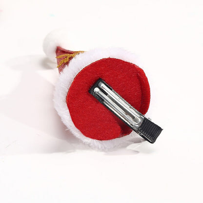 Festive 3D Santa Hat Adorable Hair Accessory