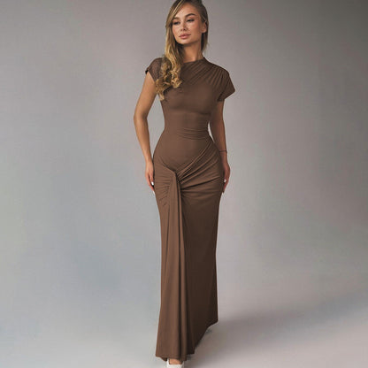 Dreamy Drape Maxi dress - Brown