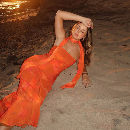 Sunshine Dreams Maxi Dress - Orange