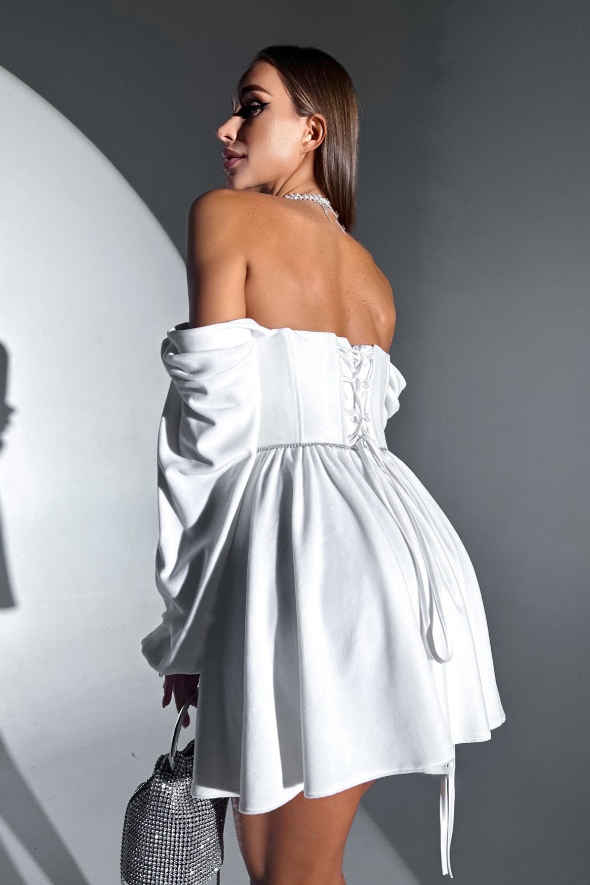 Boned Bustier Slim Waist Sexy Party Velvet Dress