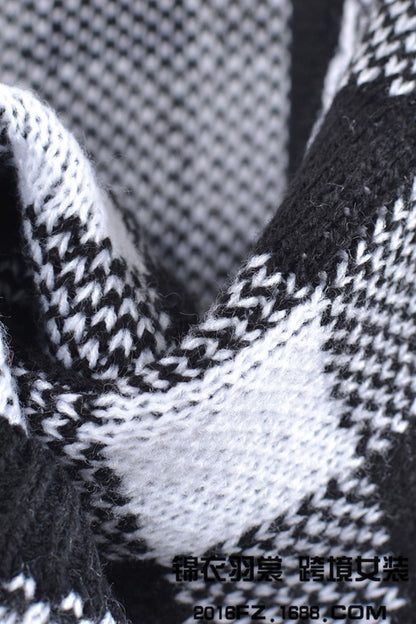 Fitted Tartan Button Christmas Cardigan