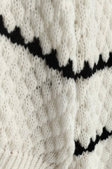 Knit Contrast Stripe Oversized Sweater