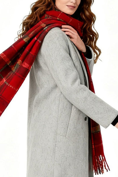 Checkered Warm Christmas Scarf