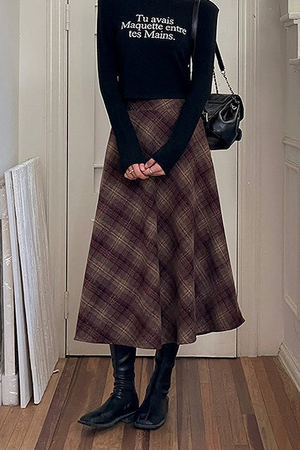 Vintage Red Mohair Christmas Skirt