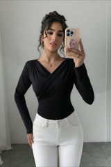 Crossover Off Shoulder Ruched Top