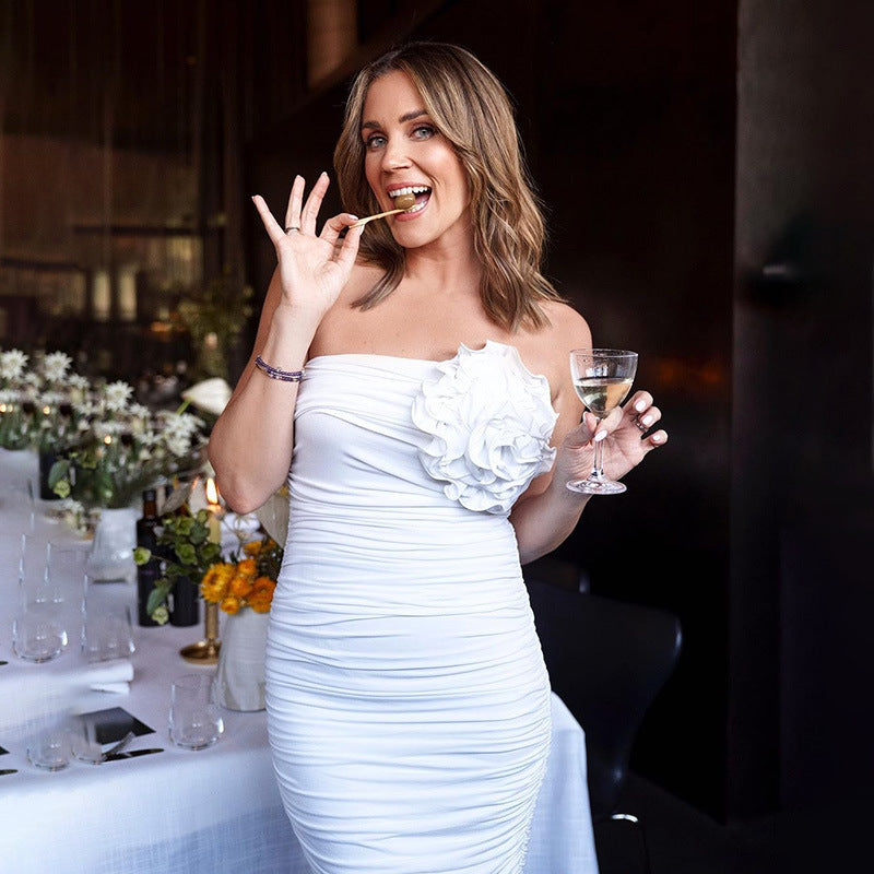 Flower Diva Dress-White