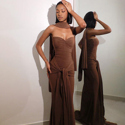 Carway Maxi Dress - Brown