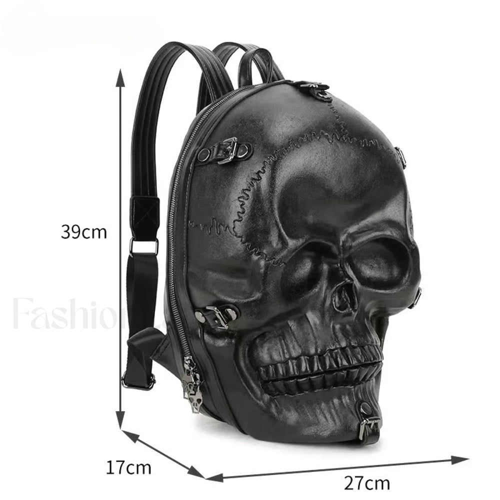 3D Backpack Gothic Travel Ghost Skull Rivets Vintage Punk Bag