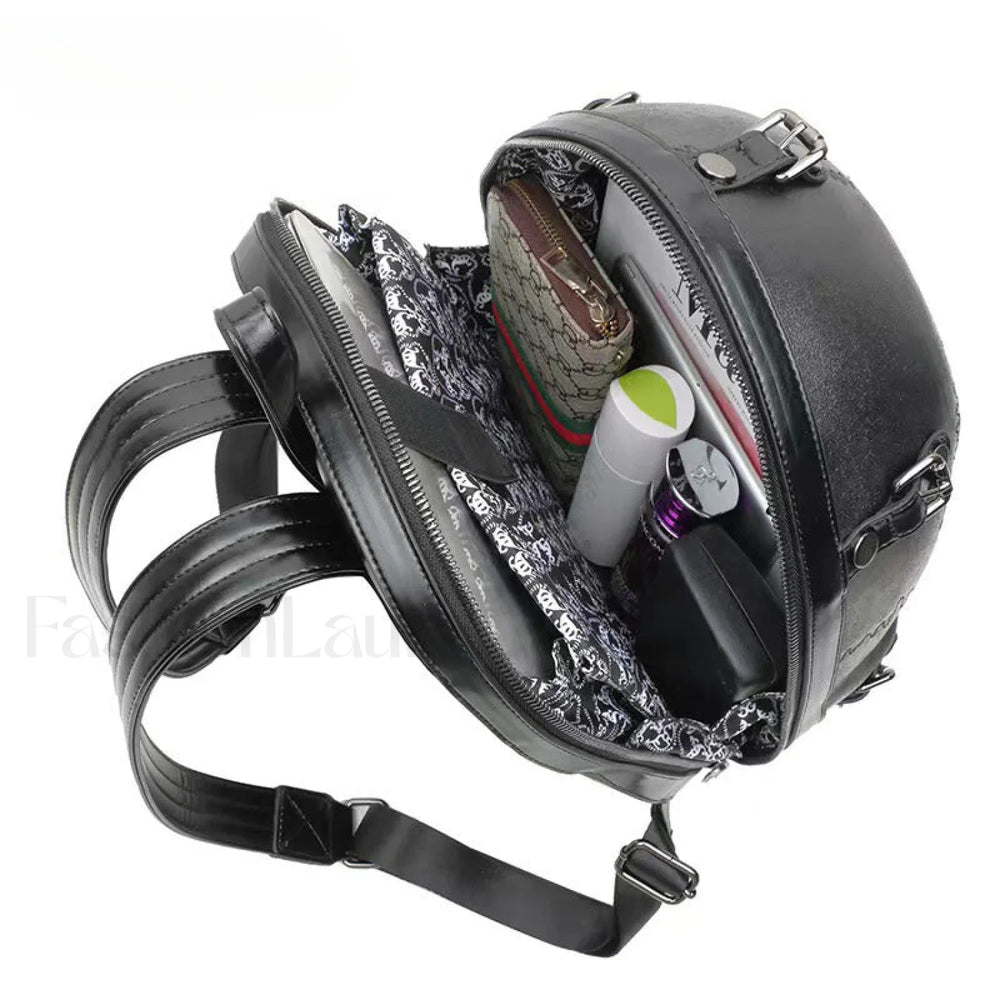 3D Backpack Gothic Travel Ghost Skull Rivets Vintage Punk Bag