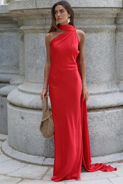 Backless Sash Tie Party Dress