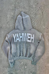 Oversized Letter Back Print Pullover Hoodie