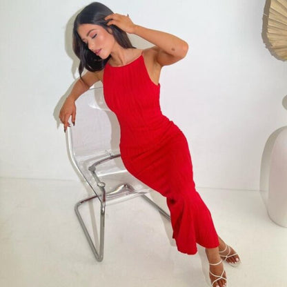 Blair Midi Dress - Red