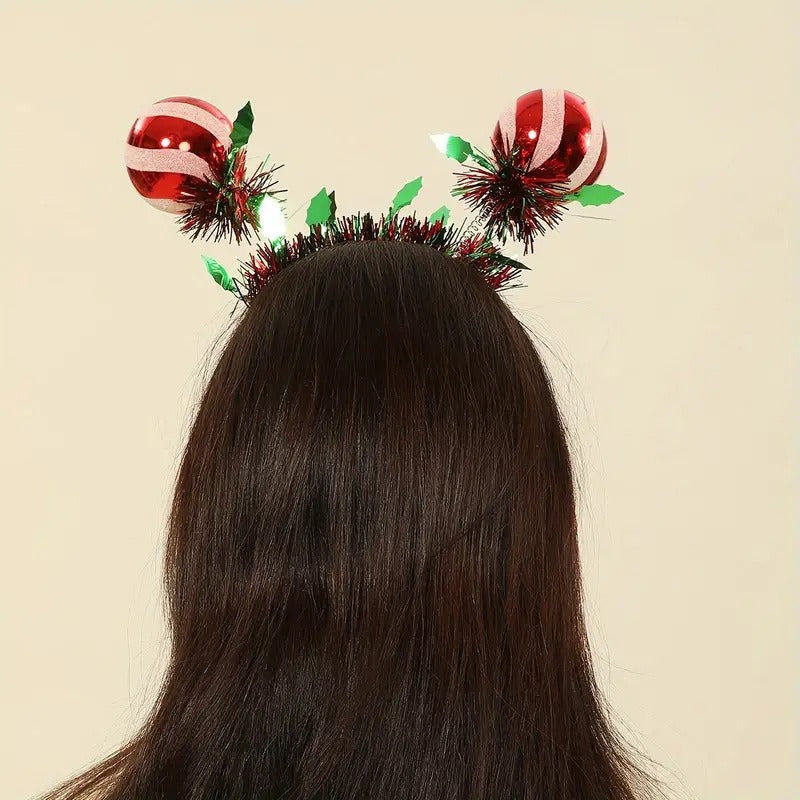 Christmas Ball Antler Bell Star Tree Festive Hair Accessory