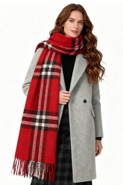 Checkered Warm Christmas Scarf