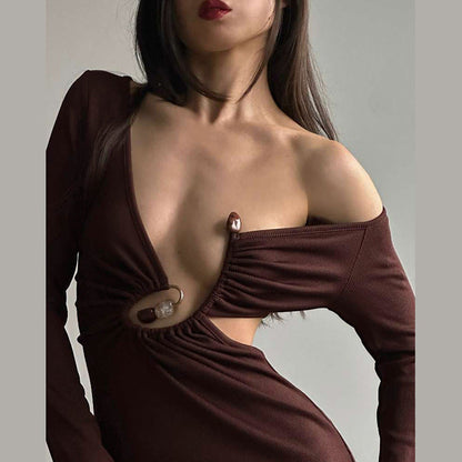 Adena Maxi Dress - Brown