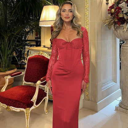 Togo Maxi Dress - Red