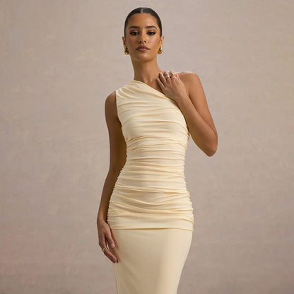 Zuma Assymetrical Dress - Yellow
