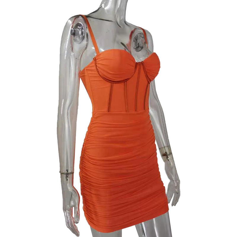 Cupid's Dream Mini Dress - Orange