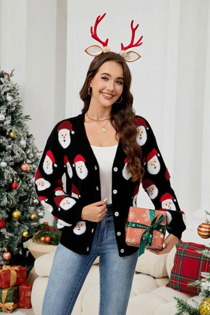 Santa Knit Christmas Cardigan