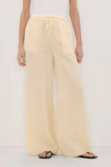 Lightweight Button Shirt Wide Leg Pants Set