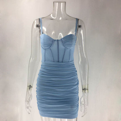 Cupid's Dream Mini Dress - Blue
