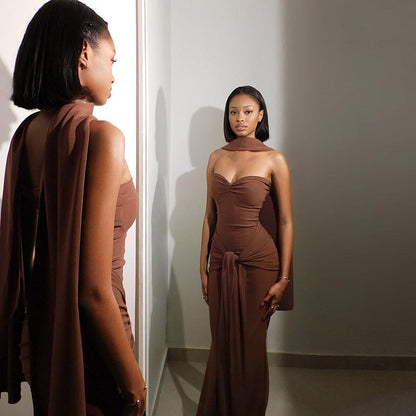 Carway Maxi Dress - Brown