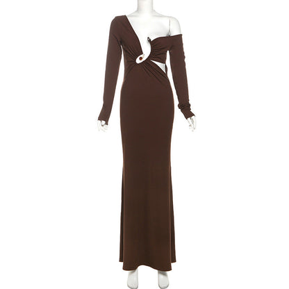 Adena Maxi Dress - Brown