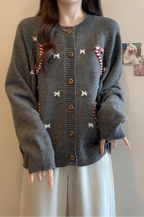 Soft Crochet Knit Christmas Cardigan