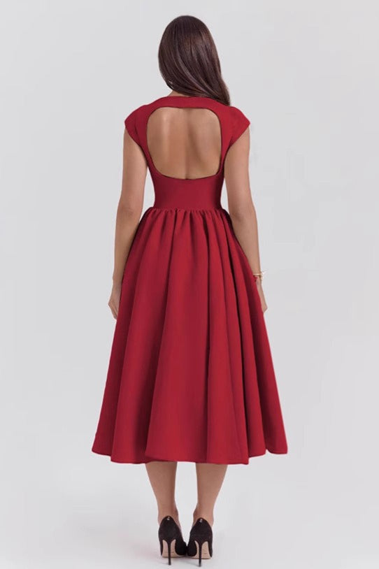 Fitted Waist Defining Party Dress