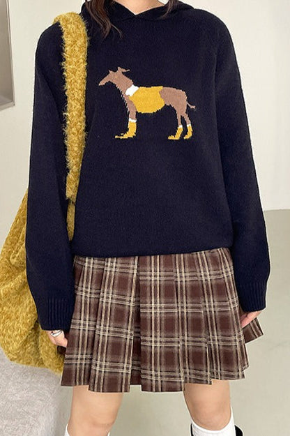 Vintage Plaid Pleated Christmas Skirt