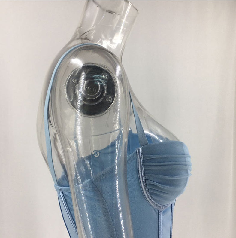 Cupid's Dream Mini Dress - Blue