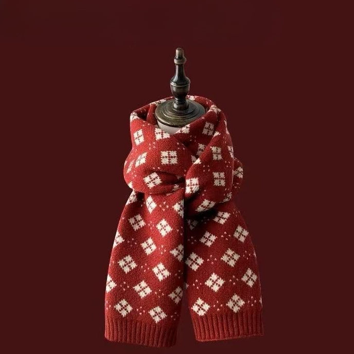 Chunky Ribbed  Christmas Scarf