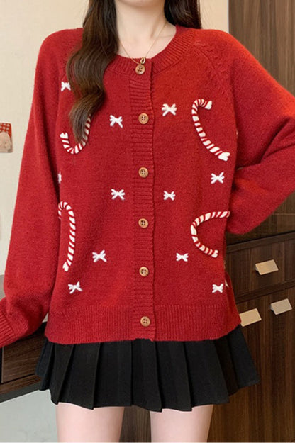 Soft Crochet Knit Christmas Cardigan