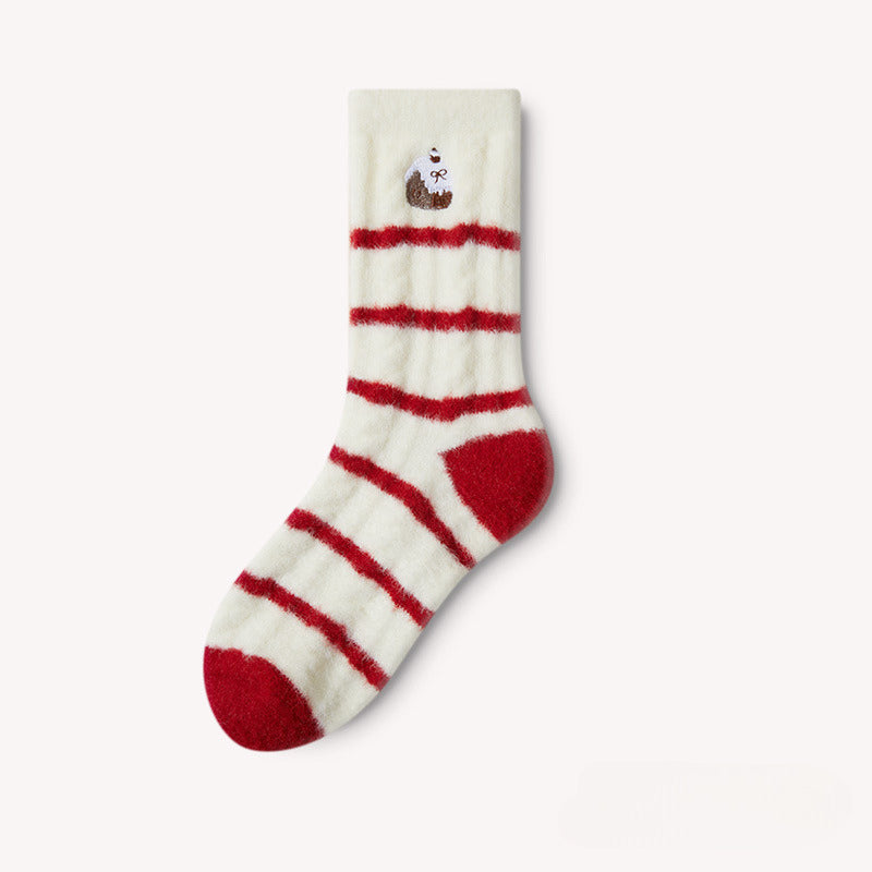 Plush Thermal Warm Floor Crew Christmas Socks