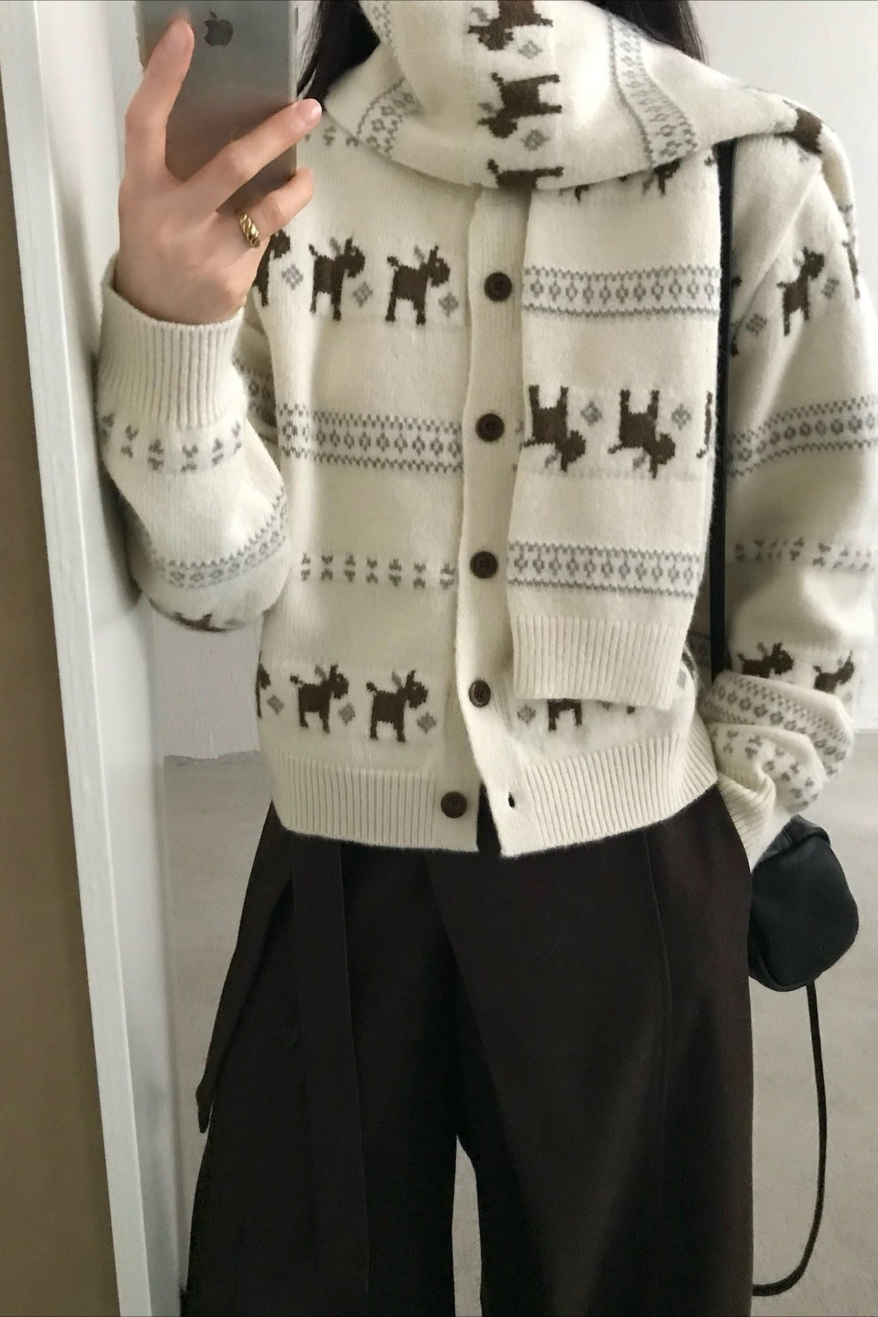 Tassel Knit Christmas Cardigan