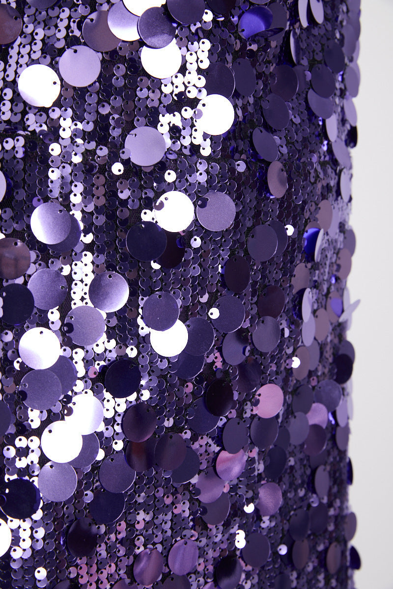 Sparkly Babe Midi Dress - Purple