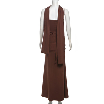 Carway Maxi Dress - Brown